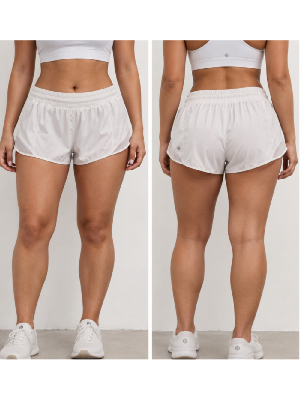 Lululemon Women’s Hottie Hot Shorts Size 10 White 2.5 Inch Line